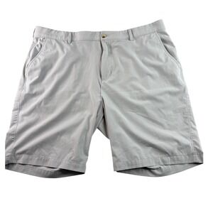 Greg Norman Shark Size 40 Gray Stretch Mens Flat Front Golf Shorts